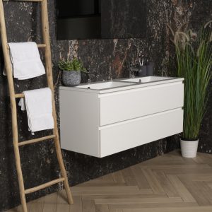 Badmeubel Boss & Wessing Paris 120 cm Compleet Geleverd Hoogglans Wit Boss & Wessing