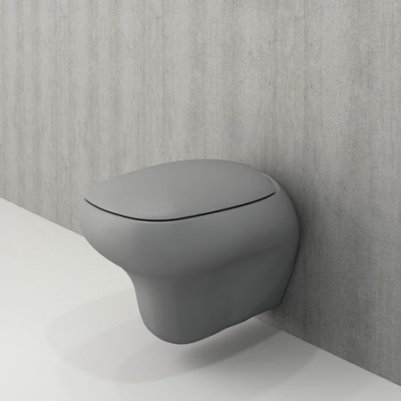 Bocchi Fenice toiletpot mat grijs met softclose zitting