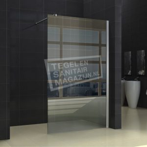 Douchewand 80 cm met Muurprofiel 10 mm