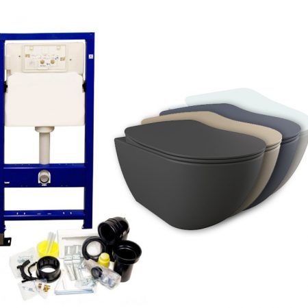 Geberit UP100 toiletset met Sanigoods Alpha rimless toiletpot incl. softclose zitting