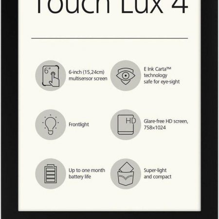 PocketBook Touch Lux 4 e-Reader zwart