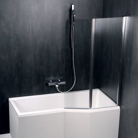 Polysan Paloma badwand helder glas met Nano coating 150 x 120 cm