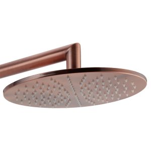 Salenzi Giro douchekop geborsteld koper 30cm