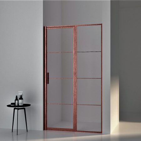 SaniGoods Sparkle douchedeur 90x200cm geborsteld koper