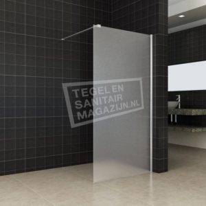 Saniluxe Douchewand Melkglas 100 cm met Muurprofiel 10 mm NANO