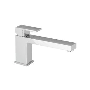 Wastafelkraan Herzbach Neo Castell Vierkant Design Verlengde Uitloop zonder Waste Chroom Herzbach