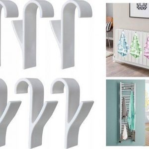6x Handdoek / Kleding Haak Voor Radiator - Verwarming Kledinghaak Hangend - Handdoekradiator Haakjes