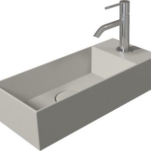 Fontein Salenzi Spy 45x20cm Mat Grijs met Clickwaste