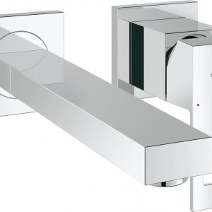 GROHE Eurocube Wandgemonteerde Wastafelkraan - Lange uitloop - Exclusief inbouwdeel - Chroom