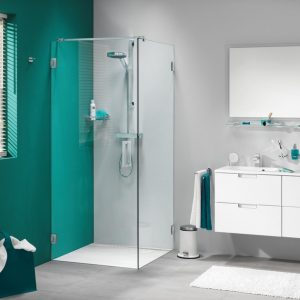 Get Wet by Sealskin I am Douchecabine Vierkant met draaideur 100x200cm RVS mat/Helder glas (antikalk)