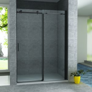 SaniGoods Falcon mat zwarte douchedeur schuifdeur 120x200cm