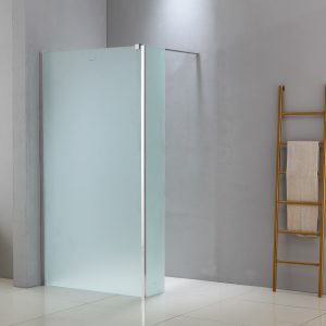 Saniclear Trust douche zijwand mat glas anti-kalk 40x200cm chroom