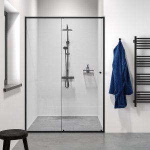 Sealskin Get Wet Contour schuifdeur 120x200cm matzwart