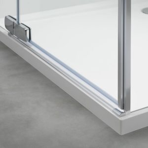 Sealskin get wet Custom deur (rechts) met zijwand (links), 900x900 mm, 6 mm helder veiligheidsglas