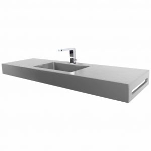 Wastafel Unity 81 x 16 cm Grijs / RAL7030 - Pizarra