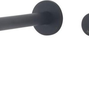 Wiesbaden Slim inbouw wastafelkraan mat zwart