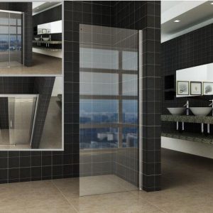 Wiesbaden Zijwand 80 cm voor schuif-nisdeuren Softclose 2.0 8 mm NANO 90 t/m 140 cm
