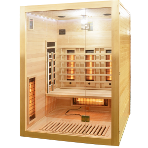 Badstuber Open infrarood sauna 150x120cm 3 persoons
