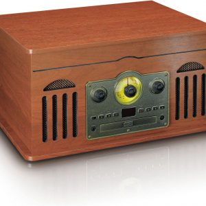 Classic Phono TCD-2600 - Platenspeler met Bluetooth, Radio, Cd en Cassette speler - walnoot
