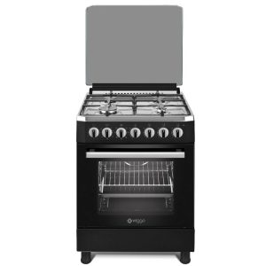 Wiggo Wo-e605r(bx) - Serie 5 - 60cm - Gasfornuis - Zwart Inox