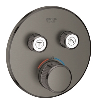 Grohe Grohtherm Smartcontrol afbouwdeel voor 2-weg inbouwthermostaat hard graphite geborsteld