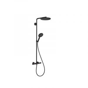 Hansgrohe Raindance select showerpipe met thermostaat 24cm powderrain, mat zwart