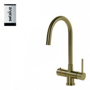 Kokendwaterset, Selsiuz, kraan, rond, RVS, gold, single boiler, 938,60 euro - Selsiuz