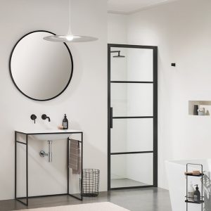 Sealskin SOHO swingdeur rechts draaiend 90x210cm mat zwart