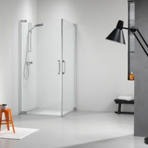 Sealskin get wet Impact hoekinstap 1000x1000 mm, 8 mm helder veiligheidsglas, chroom/zilver hoogglans