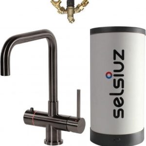 Selsiuz Haaks Gun Metal Zwart met Combi Extra (Combi+) boiler