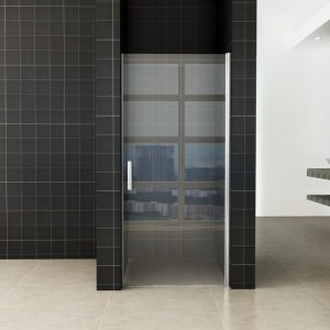 Wiesbaden Eco nisdeur met profiel 90x195x0,6 cm, chroom