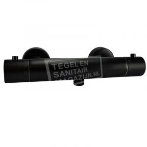 Wiesbaden Rio Thermostatische Douchemengkraan 15 cm Mat Zwart