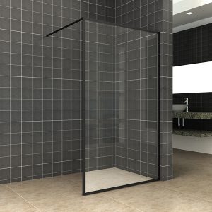 Wiesbaden Square inloopdouche 90x200 mat zwart